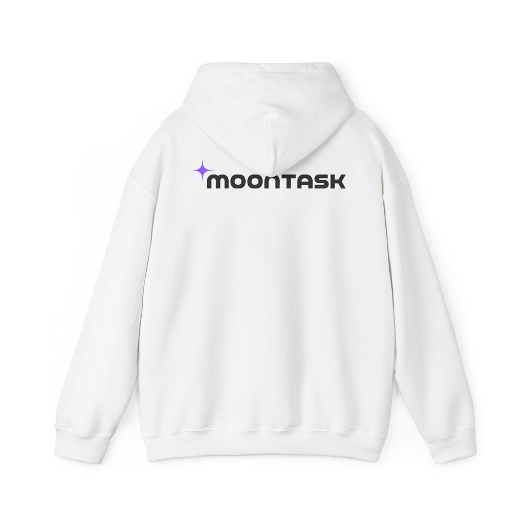 Purple Monkey Mascot Hoodie | MoonTask Logo Back