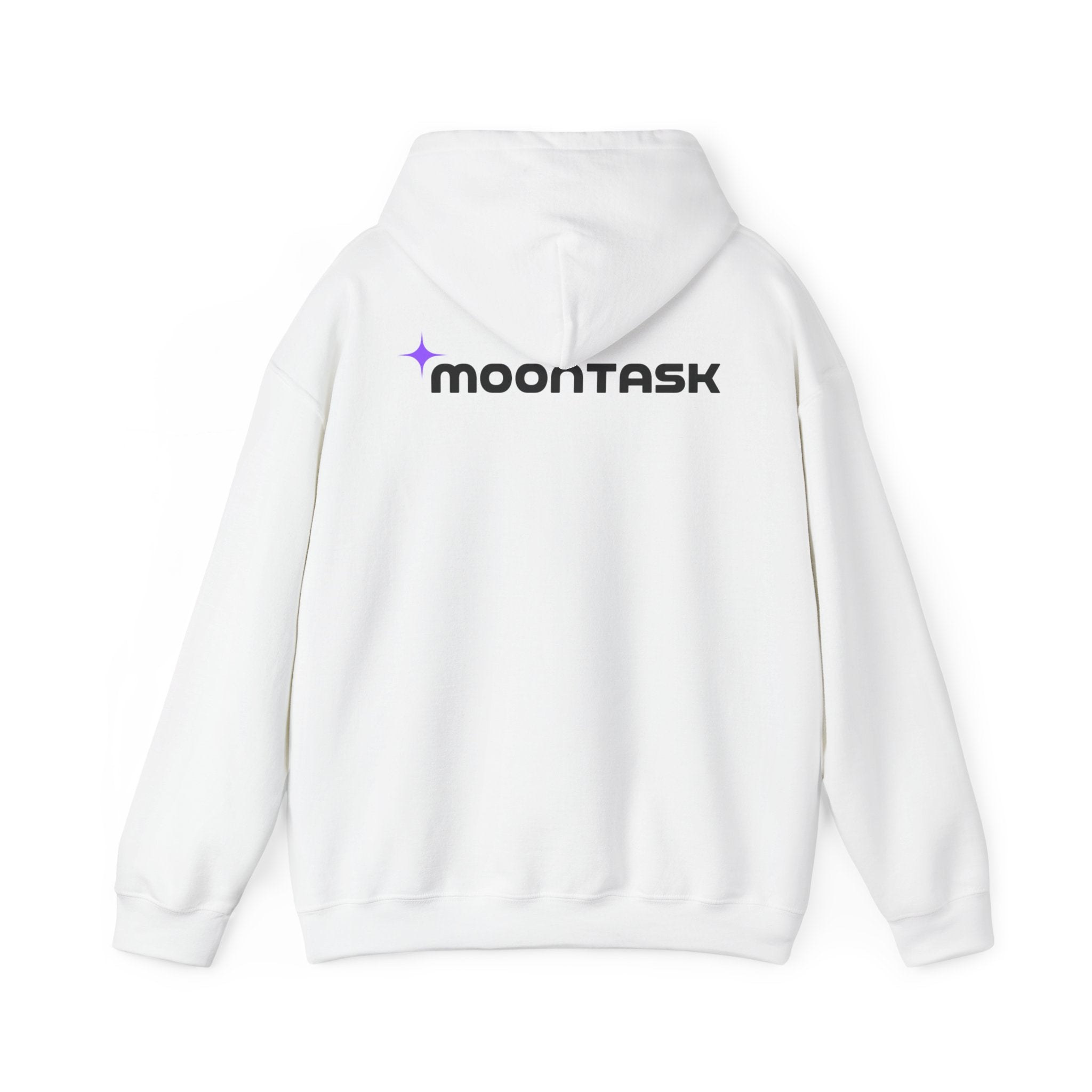 Purple Monkey Mascot Hoodie | MoonTask Logo Back