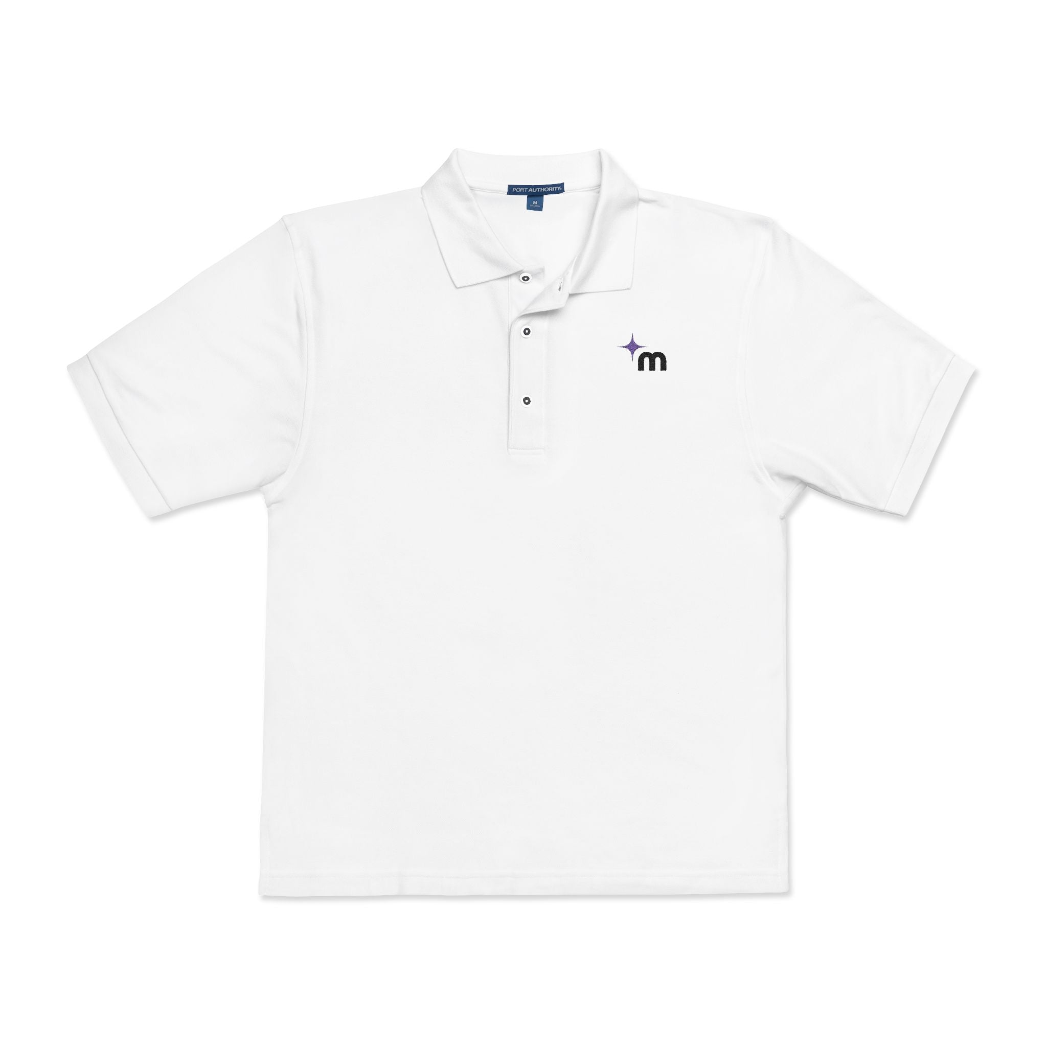 Minimal Star M Monogram Polo Shirt | Embroidered Chest Logo