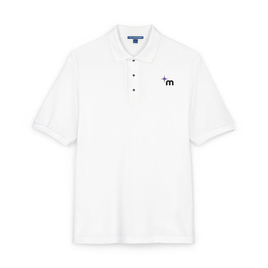 Minimal Star M Monogram Polo Shirt | Embroidered Chest Logo