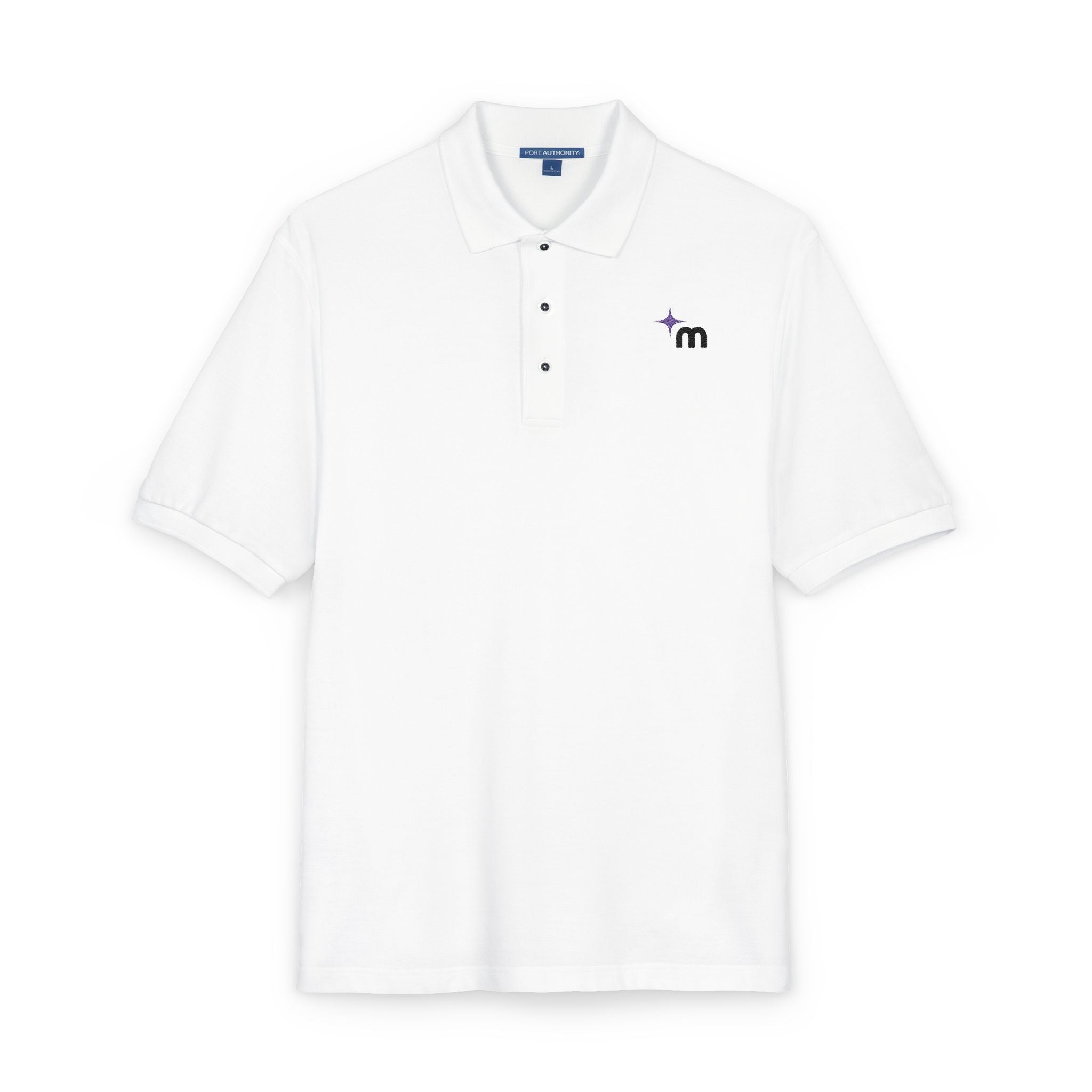 Minimal Star M Monogram Polo Shirt | Embroidered Chest Logo