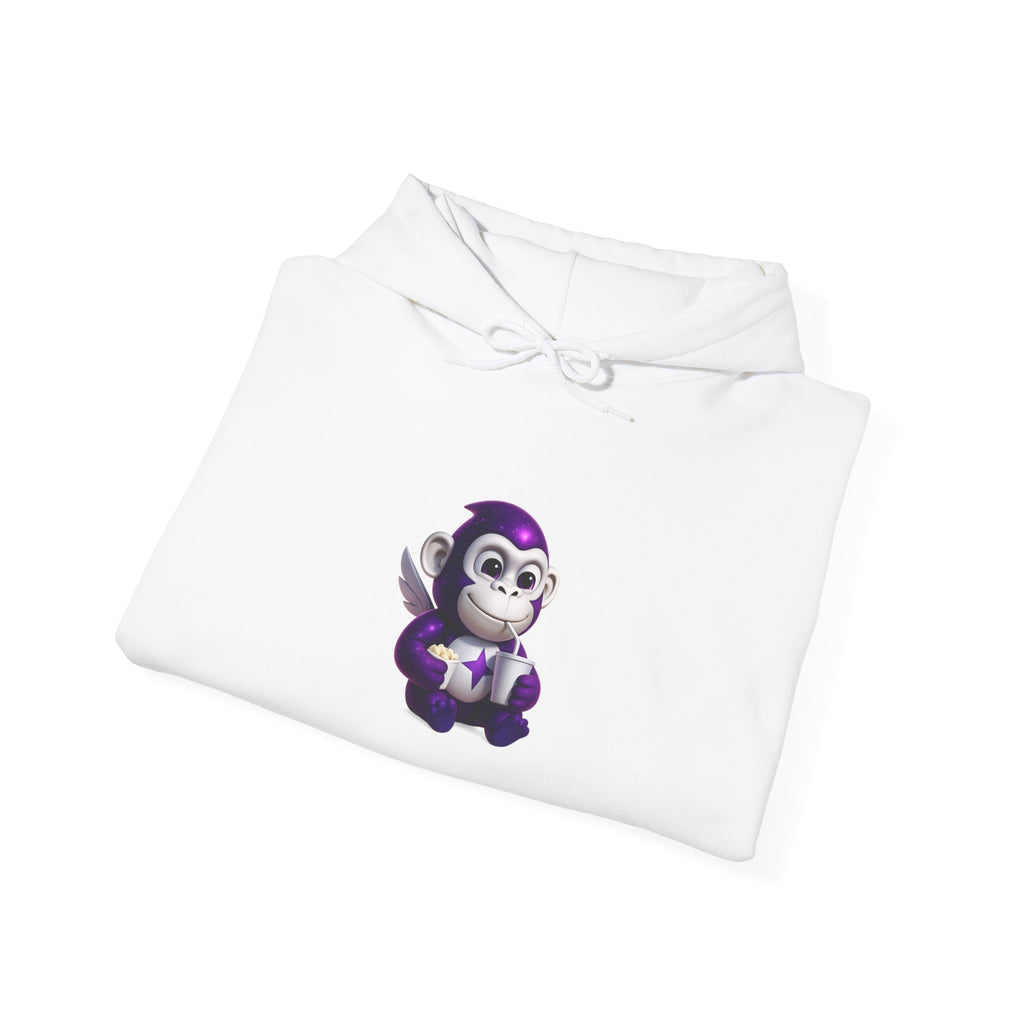 Purple Monkey Mascot Hoodie | MoonTask Logo Back