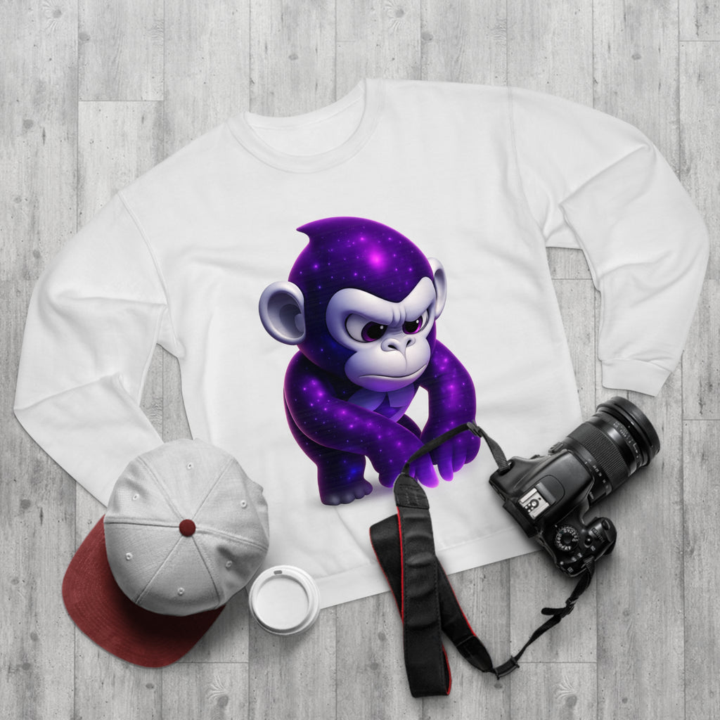Galaxy Gorilla Crewneck Sweatshirt | Purple Space Ape Moontask