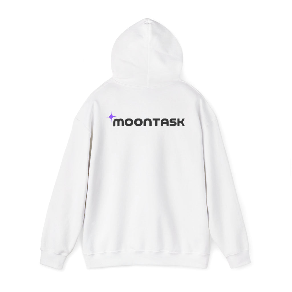 Purple Monkey Mascot Hoodie | MoonTask Logo Back