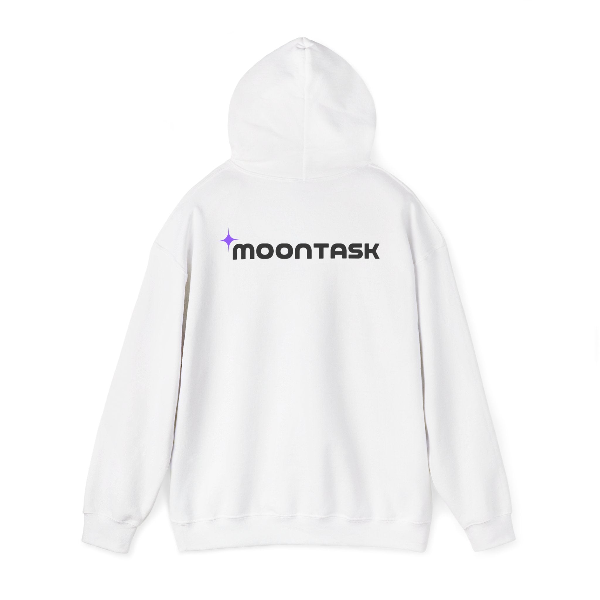 Purple Monkey Mascot Hoodie | MoonTask Logo Back