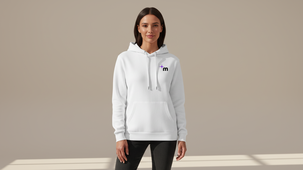 Moontask logo Hoodie | Minimal Space Logo Pullover