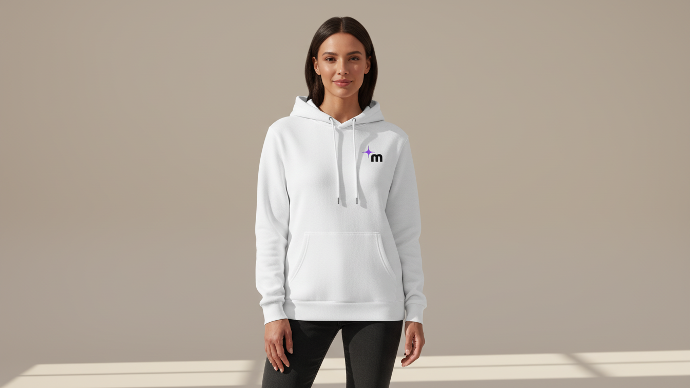 Moontask logo Hoodie | Minimal Space Logo Pullover
